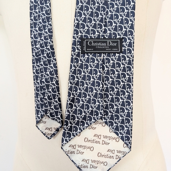 Vintage Dior Logo Tie - Picture 6 of 8